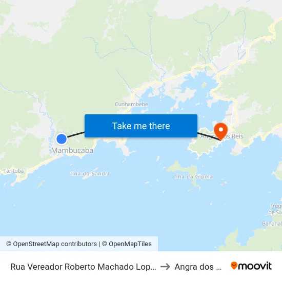 Rua Vereador Roberto Machado Lopes, 46 to Angra dos Reis map