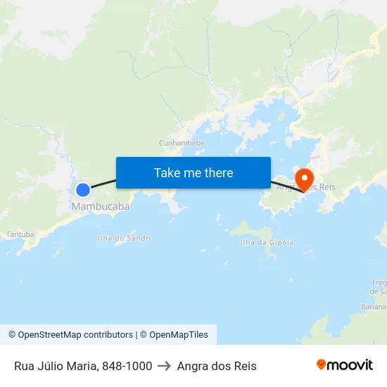 Rua Júlio Maria, 848-1000 to Angra dos Reis map