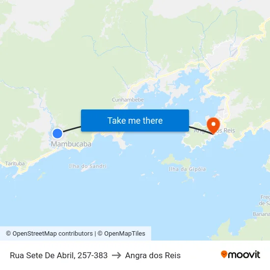 Rua Sete De Abril, 257-383 to Angra dos Reis map