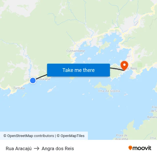 Rua Aracajú to Angra dos Reis map