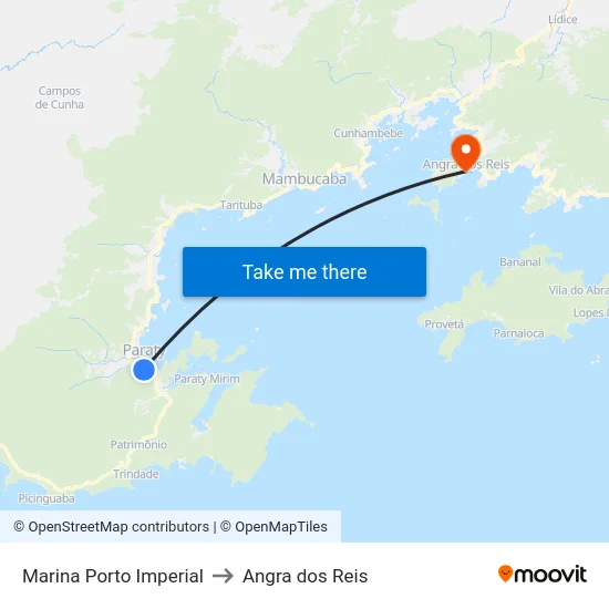 Marina Porto Imperial to Angra dos Reis map