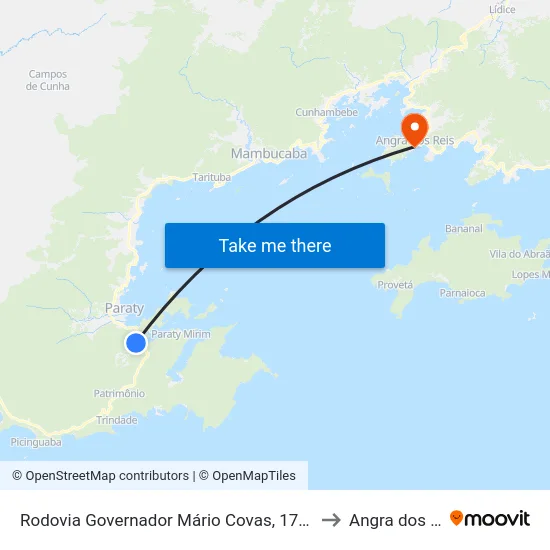 Rodovia Governador Mário Covas, 17696-18386 to Angra dos Reis map