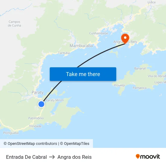 Entrada De Cabral to Angra dos Reis map