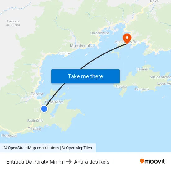 Entrada De Paraty-Mirim to Angra dos Reis map