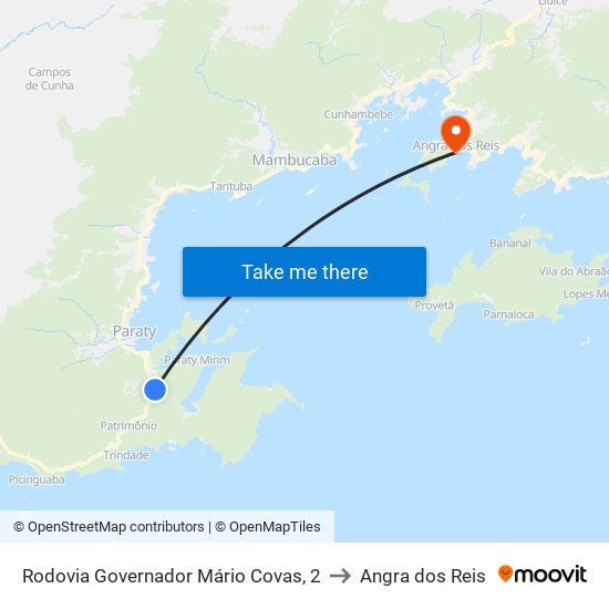 Rodovia Governador Mário Covas, 2 to Angra dos Reis map