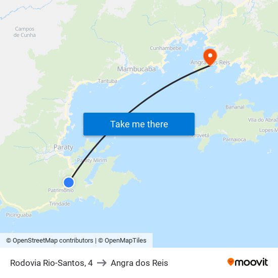 Rodovia Rio-Santos, 4 to Angra dos Reis map