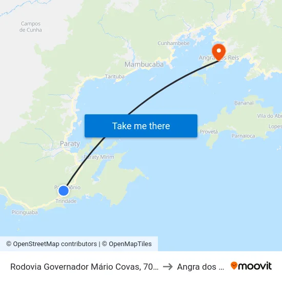 Rodovia Governador Mário Covas, 7074-7778 to Angra dos Reis map