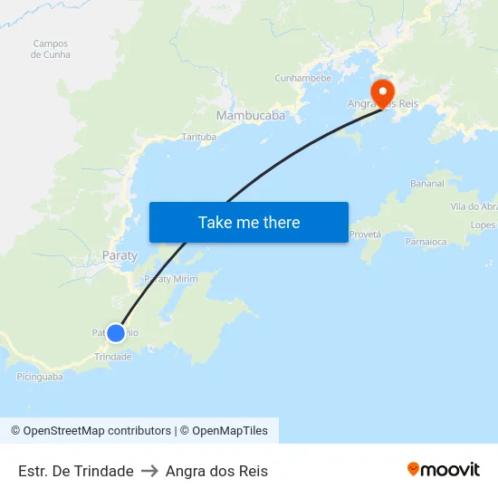 Estr. De Trindade to Angra dos Reis map