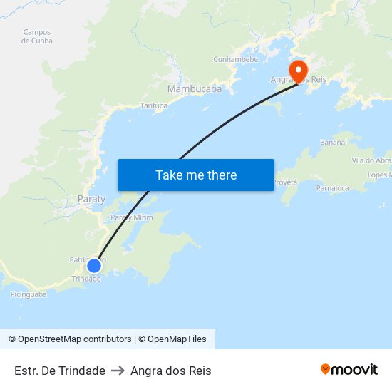 Estr. De Trindade to Angra dos Reis map