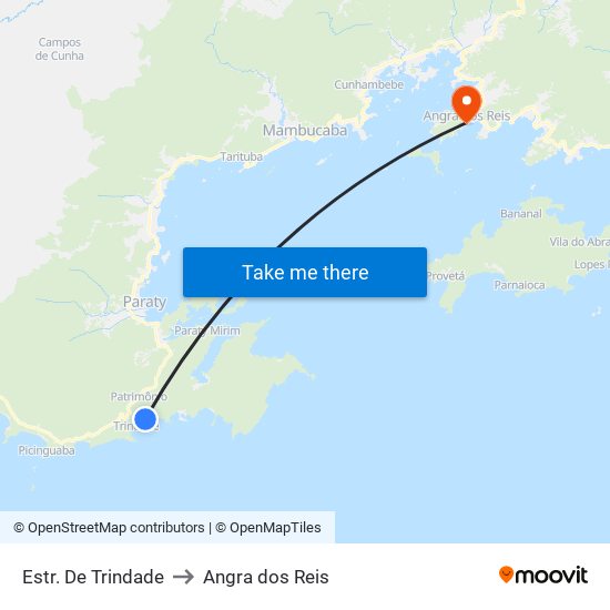 Estr. De Trindade to Angra dos Reis map