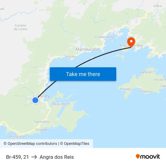 Br-459, 21 to Angra dos Reis map
