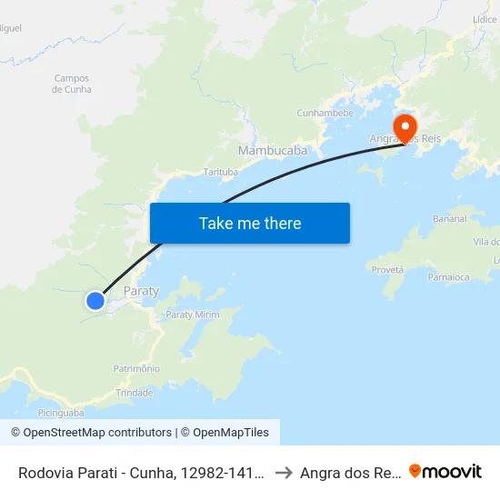Rodovia Parati - Cunha, 12982-14144 to Angra dos Reis map