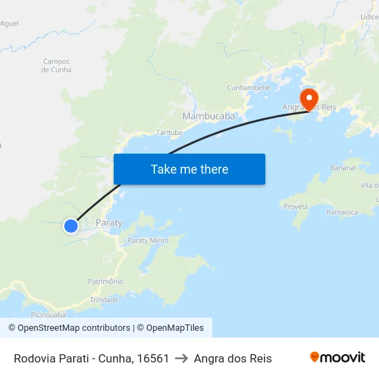 Rodovia Parati - Cunha, 16561 to Angra dos Reis map