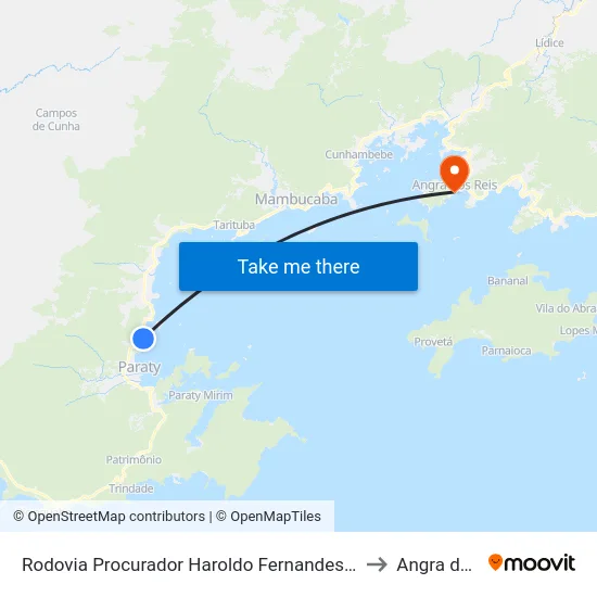 Rodovia Procurador Haroldo Fernandes Duarte, 26229-26277 to Angra dos Reis map