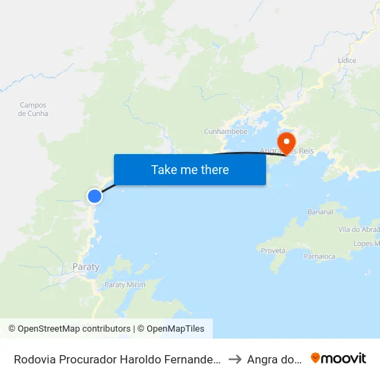 Rodovia Procurador Haroldo Fernandes Duarte, 26213 to Angra dos Reis map