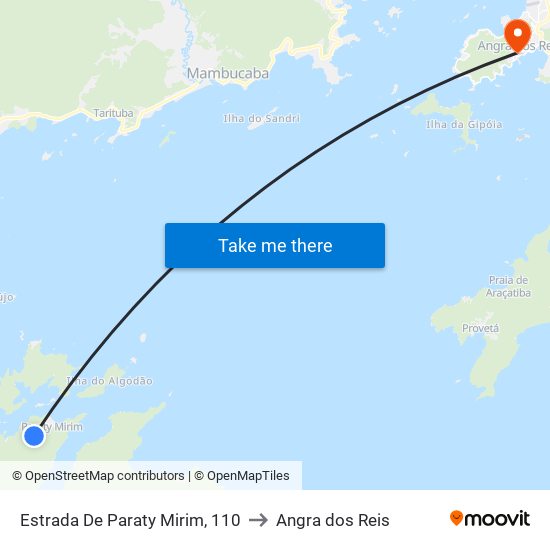 Estrada De Paraty Mirim, 110 to Angra dos Reis map