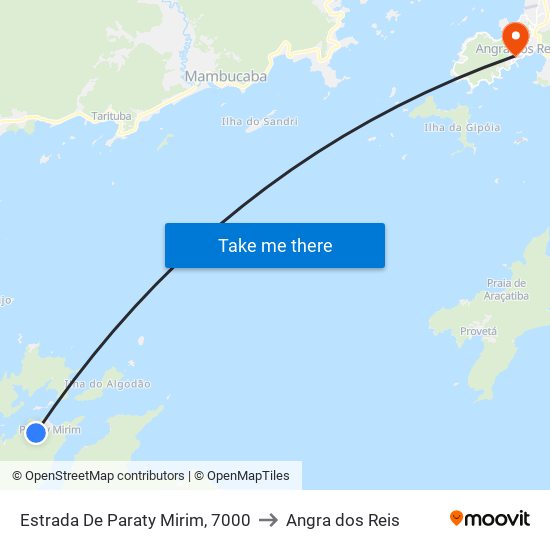 Estrada De Paraty Mirim, 7000 to Angra dos Reis map
