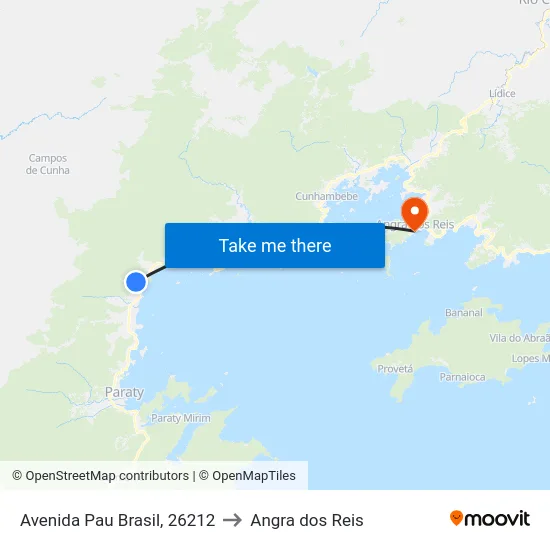Avenida Pau Brasil, 26212 to Angra dos Reis map
