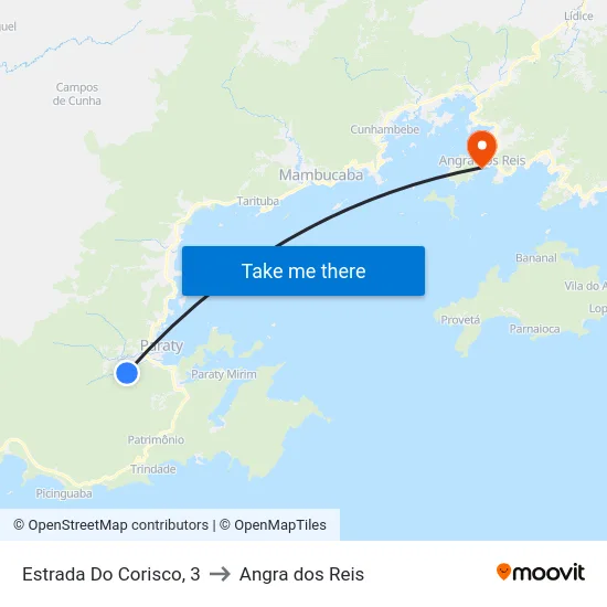 Estrada Do Corisco, 3 to Angra dos Reis map