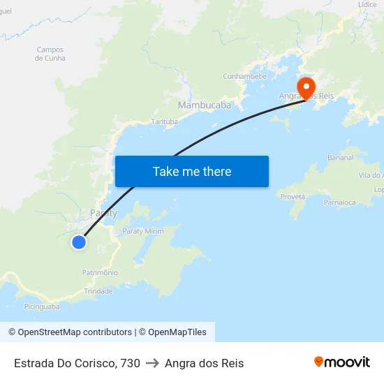 Estrada Do Corisco, 730 to Angra dos Reis map