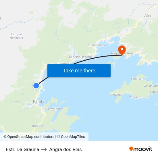 Estr. Da Graúna to Angra dos Reis map