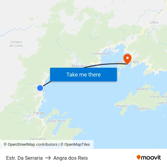 Estr. Da Serraria to Angra dos Reis map