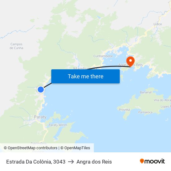 Estrada Da Colônia, 3043 to Angra dos Reis map