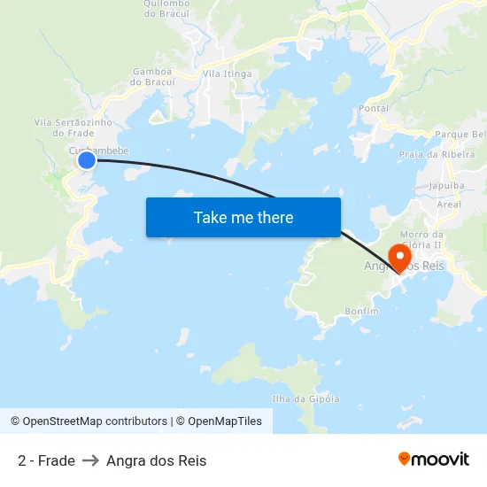 2 - Frade to Angra dos Reis map