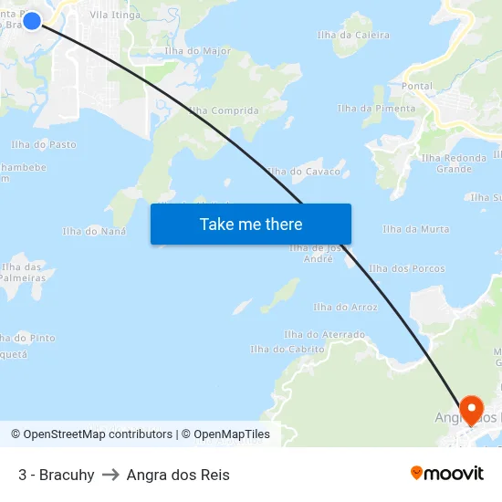 3 - Bracuhy to Angra dos Reis map