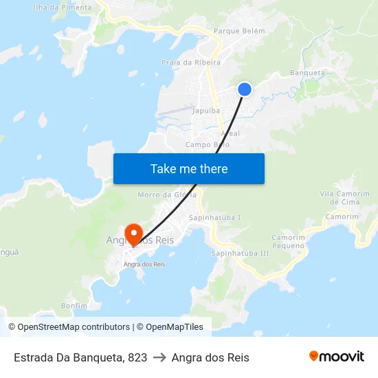 Estrada Da Banqueta, 823 to Angra dos Reis map