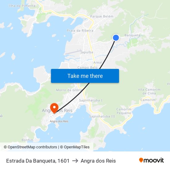 Estrada Da Banqueta, 1601 to Angra dos Reis map
