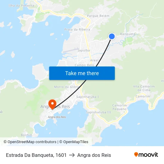 Estrada Da Banqueta, 1601 to Angra dos Reis map