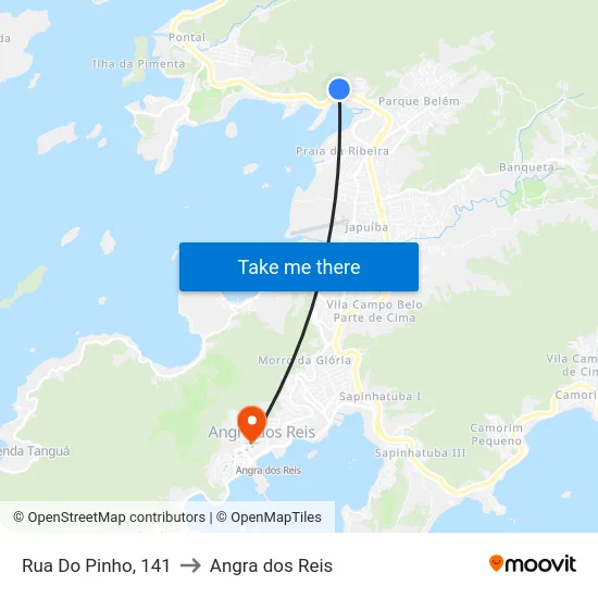 Rua Do Pinho, 141 to Angra dos Reis map