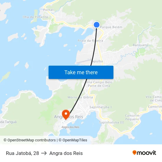 Rua Jatobá, 28 to Angra dos Reis map