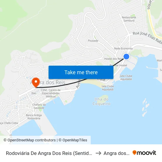 Rodoviária De Angra Dos Reis (Sentido Balneário) to Angra dos Reis map