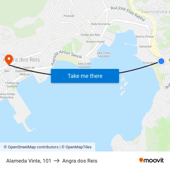 Alameda Vinte, 101 to Angra dos Reis map