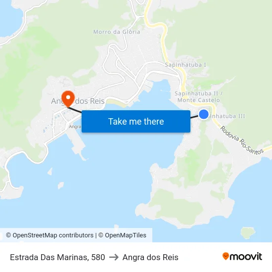 Estrada Das Marinas, 580 to Angra dos Reis map
