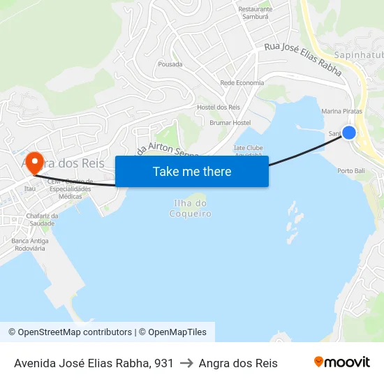 Avenida José Elias Rabha, 931 to Angra dos Reis map