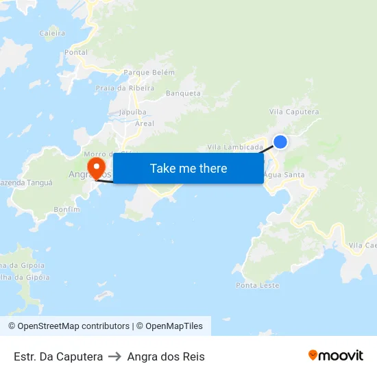 Estr. Da Caputera to Angra dos Reis map