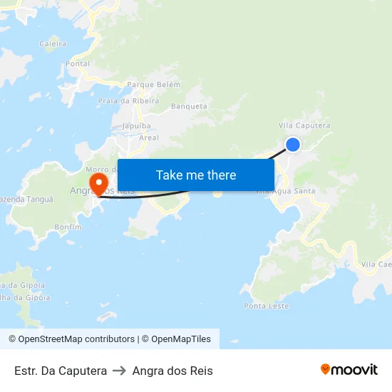Estr. Da Caputera to Angra dos Reis map