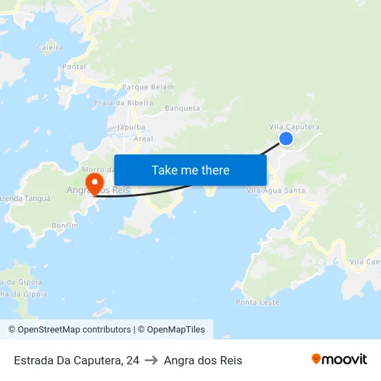 Estrada Da Caputera, 24 to Angra dos Reis map