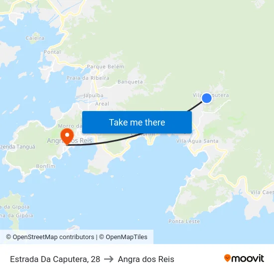 Estrada Da Caputera, 28 to Angra dos Reis map