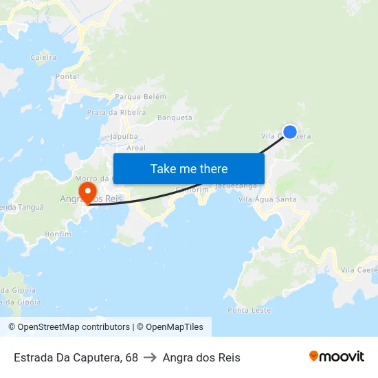 Estrada Da Caputera, 68 to Angra dos Reis map