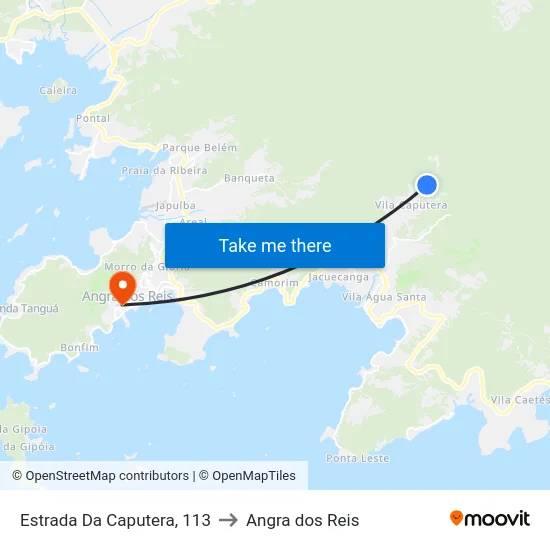 Estrada Da Caputera, 113 to Angra dos Reis map