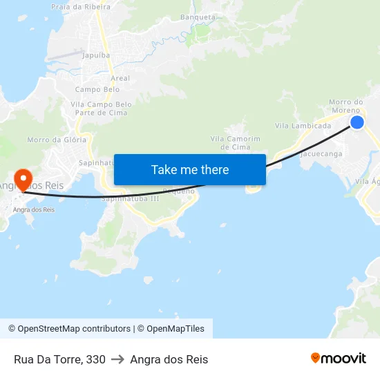 Rua Da Torre, 330 to Angra dos Reis map