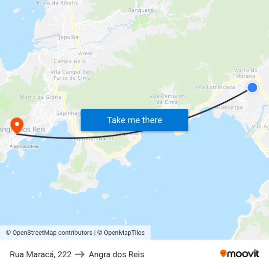 Rua Maracá, 222 to Angra dos Reis map