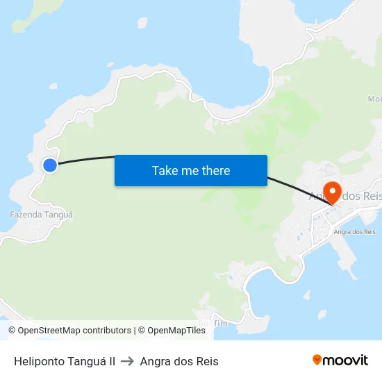 Heliponto Tanguá II to Angra dos Reis map