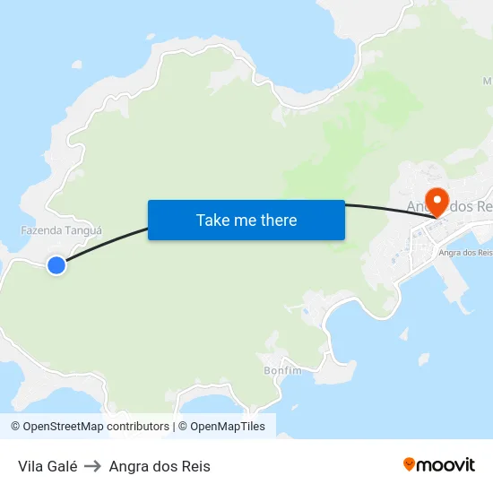 Vila Galé to Angra dos Reis map