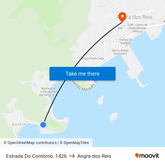 Estrada Do Contôrno, 1426 to Angra dos Reis map
