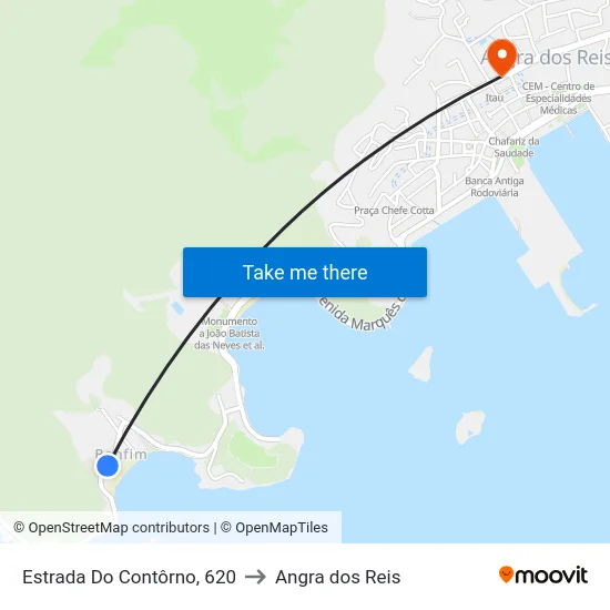 Estrada Do Contôrno, 620 to Angra dos Reis map